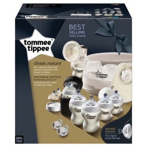 Tommee Tippee sada dojčenských fľaštičiek so sterilizátorom a odsávačkou