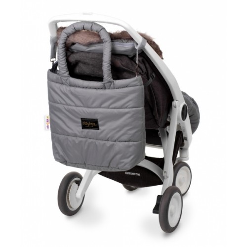 Baby Nellys taška na kočík STYLE, šedá