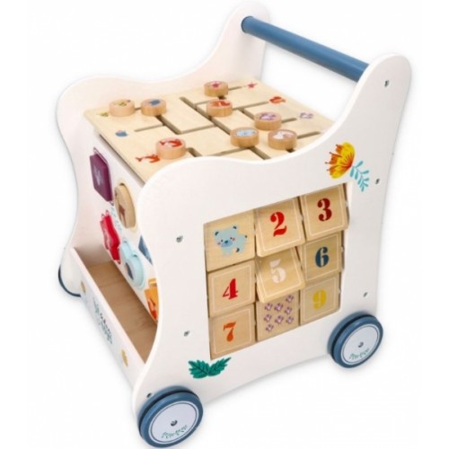 Adam Toys Drevené chodítko 5v1 - Lesné zvieratká