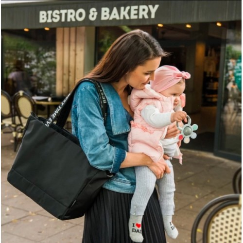 BabyOno Štýlová taška ku kočíku Best time ever - čierna