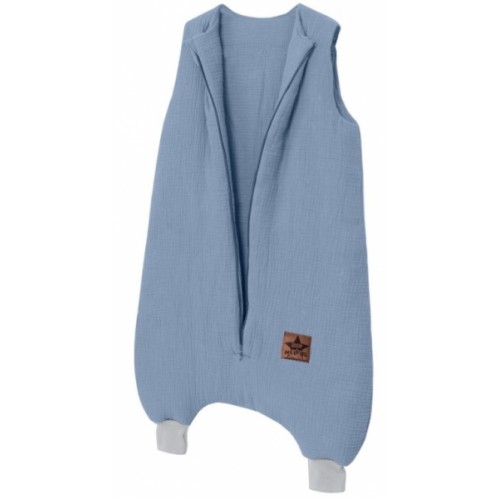 Baby Nellys Mušelínový spací vak s nohavičkami Kids Soft, jeans