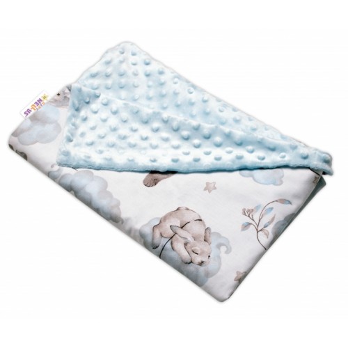 6-dielna výhod. sada s darčekom pre bábätko Baby Nellys, 120x90 Zvířátka na mráčku, modrá
