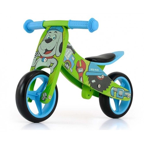 Multifunkčné Odstrkovadlo, odrážadlo Jake Bob 2V1, Milly Mally, zeleno/modré