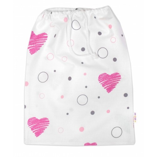 Vrecko na prezuvky, bavlna, I love Girl Baby Nellys, ružový