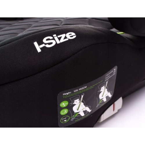 Autosedačka/podsedák 4BABY HI-FIX ISOFIX I-SIZE, čierna/sivá