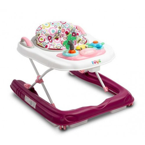Multifunkčné chodítko/odstrkovadlo 2V1 Surf Toyz, Kvety bordó
