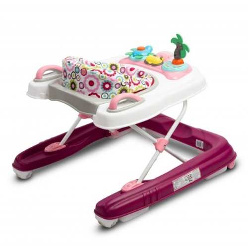 Multifunkčné chodítko/odstrkovadlo 2V1 Surf Toyz, Kvety bordó