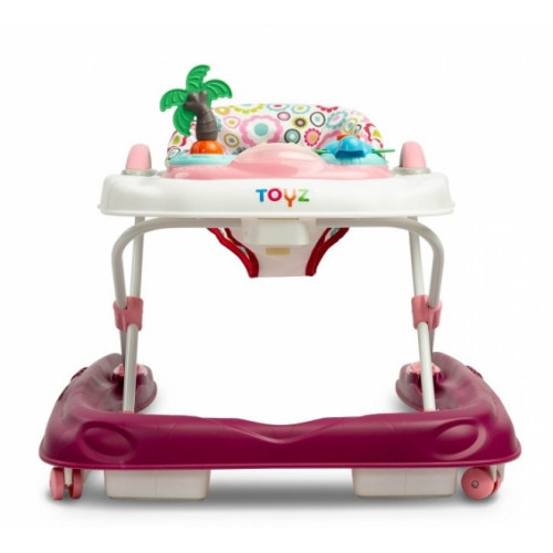 Multifunkčné chodítko/odstrkovadlo 2V1 Surf Toyz, Kvety bordó