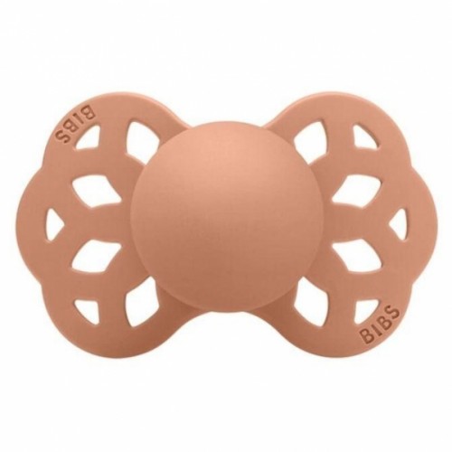 Ortodontický silikónový cumlík BIBS, Infinity - 0 m+, koralový