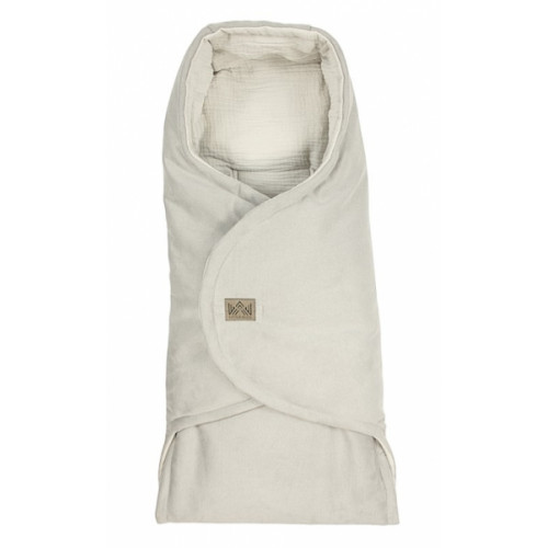 Zavinovacia deka s kapucňou Little Elite, 100 x 115 cm, Classic LUX - sivá