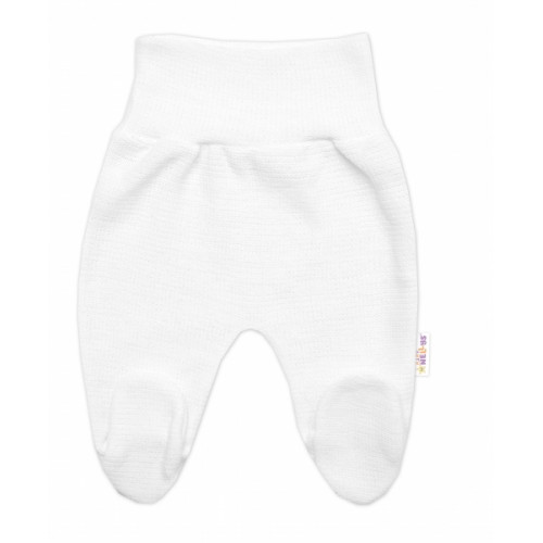 Pletené dojčenské polodupačky Hand Made, Baby Nellys, biele, veľ. 62