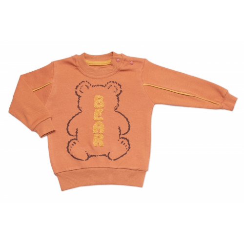 Tepláková súprava Bear 2D, bavlna, hnedá, veľ. 86/92