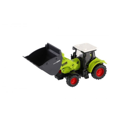 Traktor na zotrvačník plast 16cm 3 druhy 8ks v boxe