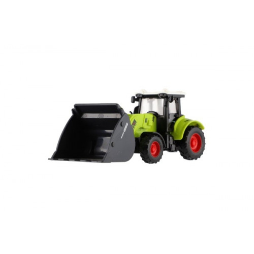 Traktor na zotrvačník plast 16cm 3 druhy 8ks v boxe