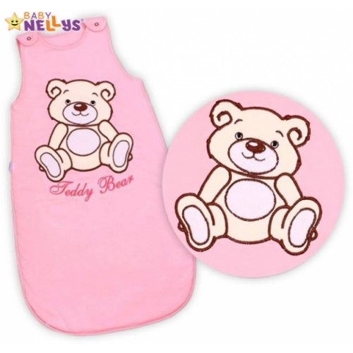 Spací vak Medvedík Teddy Baby Nellys - sv. ružový veľ. 1