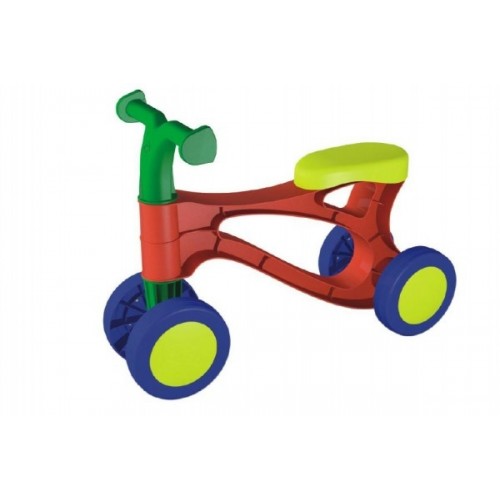 Teddies Odrážadlo Rolocykl - červený plast - výška sedadla 26cm - od 18 mesiacov