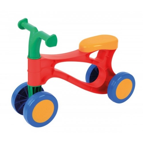 Teddies Odrážadlo Rolocykl - červený plast - výška sedadla 26cm - od 18 mesiacov
