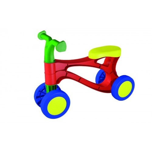 Teddies Odrážadlo Rolocykl - červený plast - výška sedadla 26cm - od 18 mesiacov