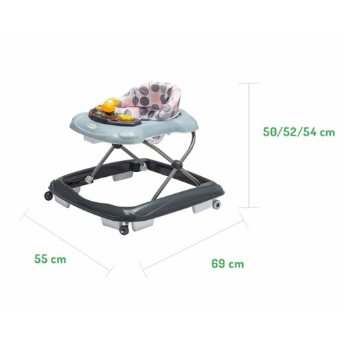 Detské chodítko ECO TOYS - sivé