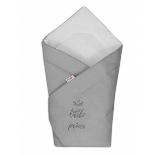Baby Nellys Rýchlozavinovačka Little Prince - jersey - šedá