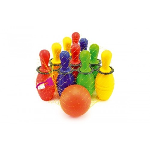 Teddies Bowling kolky plast 21cm 10ks v sieťke