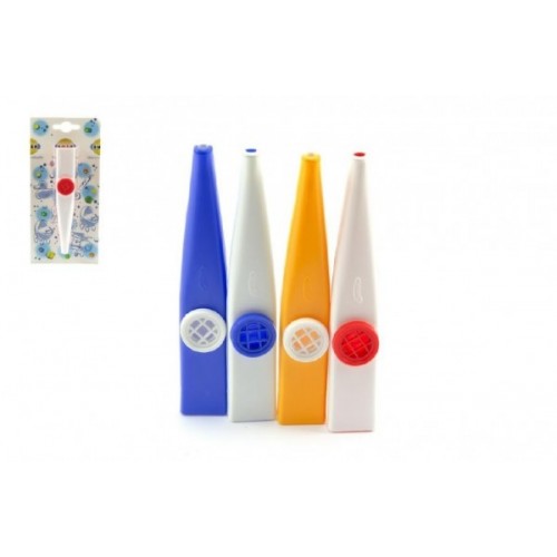 Teddies Kazoo plast 12cm asst 4 farby na karte