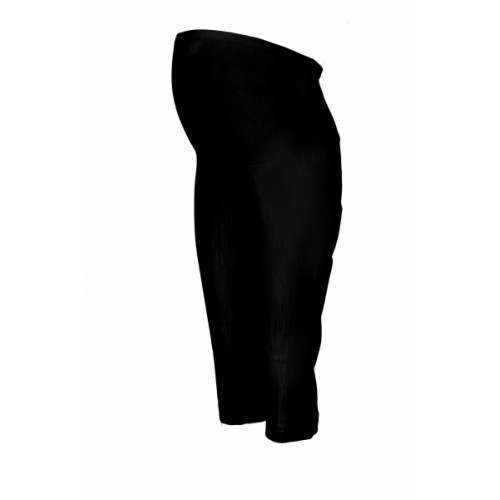 Be MaaMaa Tehotenské 3/4 nohavice s elastickým pásom - čierne, vel´. XXL